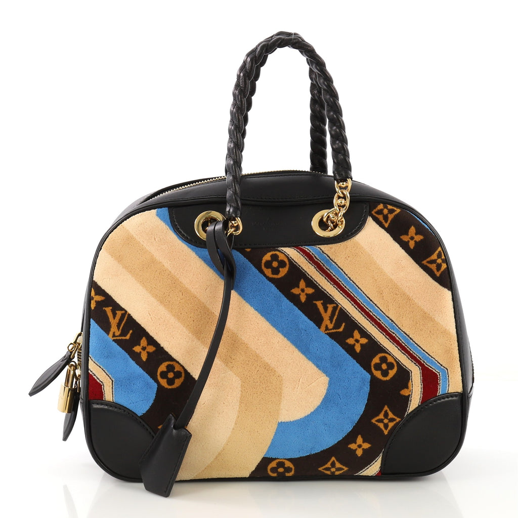 Louis Vuitton Bowling Vanity Handbag Printed Tuffetage with 4115618