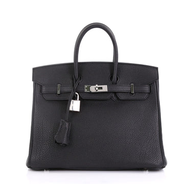Hermes Birkin Handbag Black Togo with Palladium Hardware 25 4115622