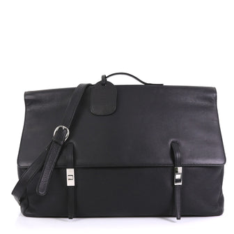 Gucci Vintage Garment Bag Leather Large Black 4115628
