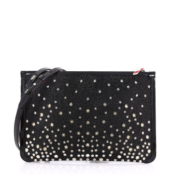 Christian Louboutin Loubiclutch Spiked Leather Black 4115633