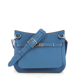 Hermes Jypsiere Handbag Clemence 28 Blue 4115647