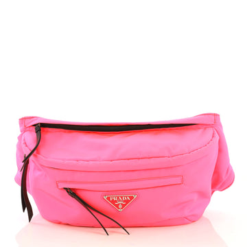 Prada Fluo Waist Bag Tessuto Medium Pink 411572