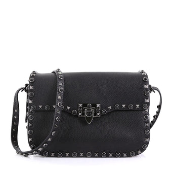 Valentino Rolling Rockstud Crossbody Bag Leather with 411741