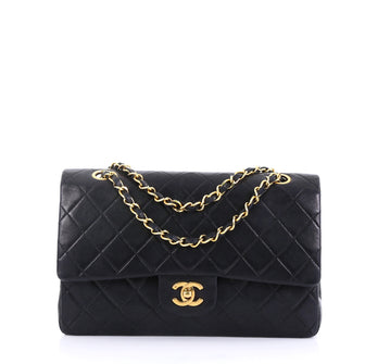Chanel Vintage Classic Double Flap Bag Quilted Lambskin 411841