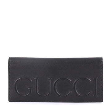 Gucci XL Bifold Wallet Leather Long Black 411932