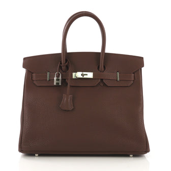 Hermes Birkin Handbag Brown Togo with Palladium Hardware 35 4119601