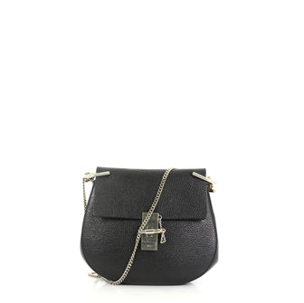 Chloe Drew Crossbody Bag Leather Mini Black 411981