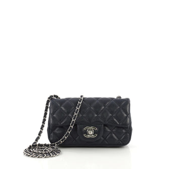 Chanel Classic Single Flap Bag Quilted Caviar Extra Mini 412041