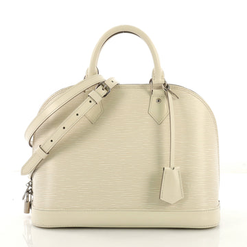 Louis Vuitton Alma Handbag Epi Leather PM White 412231