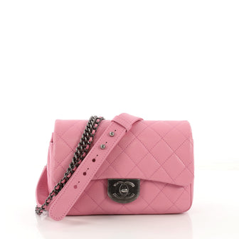 Chanel Double Carry Chain Waist Bag Quilted Goatskin Small 412341
