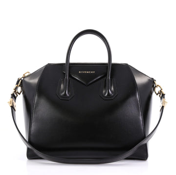 Givenchy Antigona Bag Glazed Leather Medium Black 412351