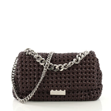 Stella McCartney Bex Shoulder Bag Woven Faux Leather Small 412441