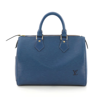 Louis Vuitton Speedy Handbag Epi Leather 25 Blue 4125217