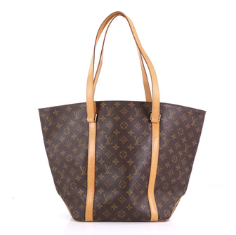 Louis Vuitton Shopping Sac Handbag Monogram Canvas MM Brown 4125218