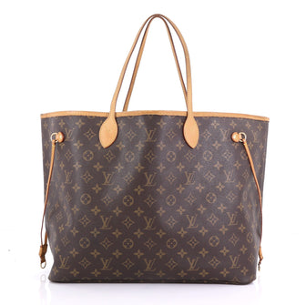 Louis Vuitton Neverfull Tote Monogram Canvas GM Brown 412532
