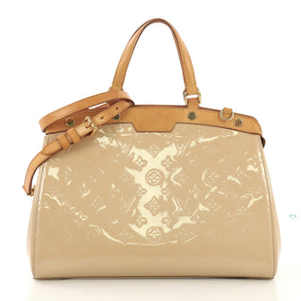 Louis Vuitton Brea Handbag Monogram Vernis MM Neutral 412533