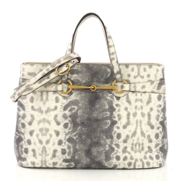 Gucci Bright Bit Convertible Tote Python Embossed Leather 4125410