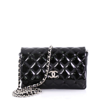 Chanel Brilliant Wallet on Chain Quilted Patent Black 4125418