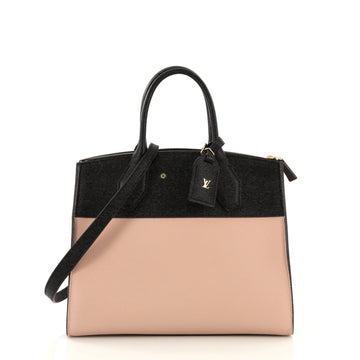 Louis Vuitton City Steamer Handbag Leather MM Pink 4125419