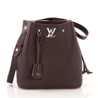 Louis Vuitton Lockme Bucket Bag Leather Purple 4125426
