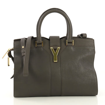 Saint Laurent Chyc Cabas Tote Leather Small Gray 4125428