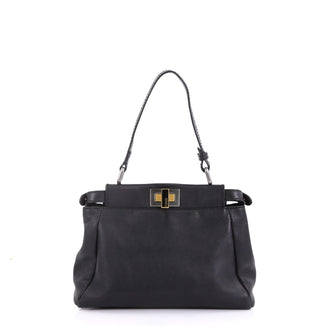 Fendi Peekaboo Bag Leather Mini Black 4125429