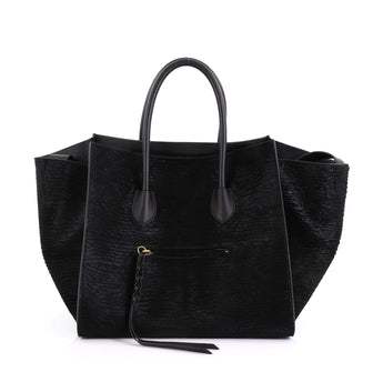 Celine Phantom Bag Astrakhan Fur Medium Black 4125444
