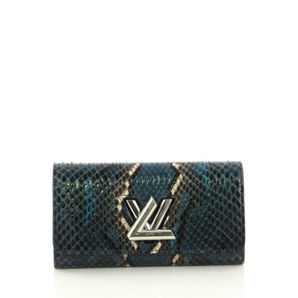Louis Vuitton Twist Wallet Python Blue 4125452