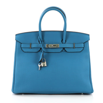 Hermes Birkin Handbag Verso Togo with Palladium Hardware 35 4125455