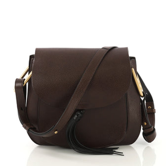 Chloe Hudson Handbag Leather Medium Brown 412622