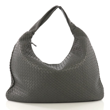 Bottega Veneta Veneta Hobo Intrecciato Nappa Maxi Gray 412624