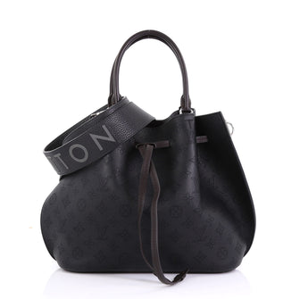 Louis Vuitton Girolata Handbag Mahina Leather Black 412641