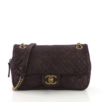 Chanel Shiva Flap Bag Quilted Iridescent Calfskin Small 412662