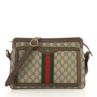 Gucci Ophidia Zip Shoulder Bag GG Coated Canvas Medium 41277103