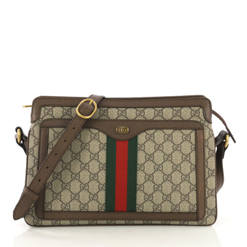 Gucci Ophidia Zip Shoulder Bag GG Coated Canvas Medium 41277103