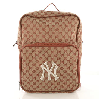 Gucci MLB Front Pocket Backpack GG Canvas With Applique 41277104