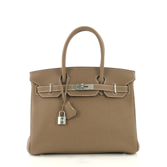 Hermes Birkin Handbag Brown Togo with Palladium Hardware 30 4127711