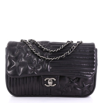 Chanel Paris-Dallas Flap Bag Embossed Lambskin Jumbo Black 4127713