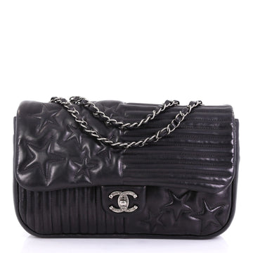Chanel Paris-Dallas Flap Bag Embossed Lambskin Jumbo Black 4127713