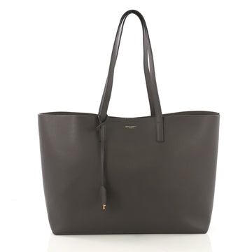 Saint Laurent Shopper Tote Leather Large Gray 4127726