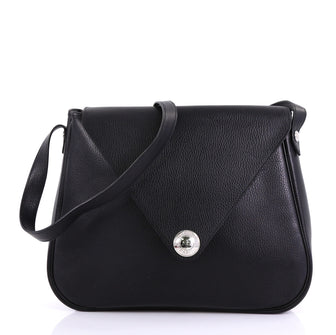 Hermes Christine Handbag Leather Black 4127727