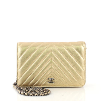 Chanel Wallet on Chain Chevron Calfskin Gold 4127738