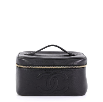 Chanel Model: Vintage Timeless Cosmetic Case Caviar Large Black 41277/61