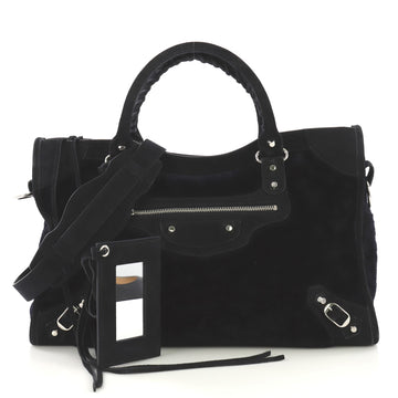 Balenciaga City Classic Studs Bag Shearling with Suede 4127775