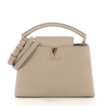 Louis Vuitton Capucines Handbag Leather PM Neutral 4127785