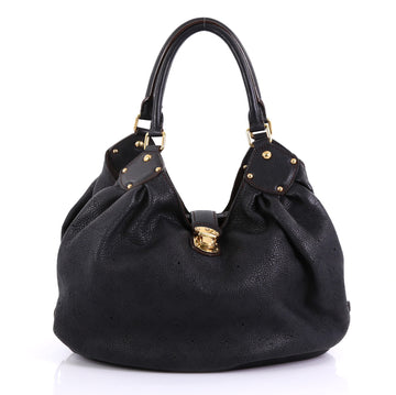 Louis Vuitton L Hobo Mahina Leather Black 4127789
