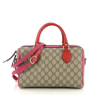 Gucci Convertible Boston Bag GG Coated Canvas and Leather neutral 412999