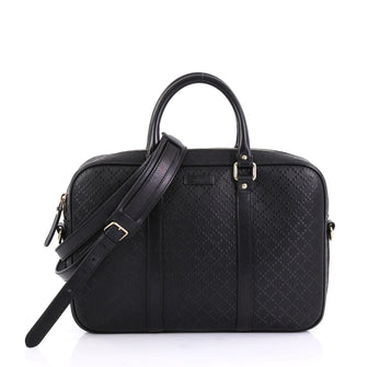 Gucci Bright Convertible Briefcase Diamante Leather Medium black 413151
