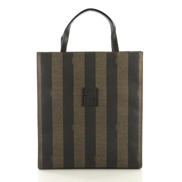 Fendi Pequin Tote Backpack Coated Canvas Medium Brown 4132612