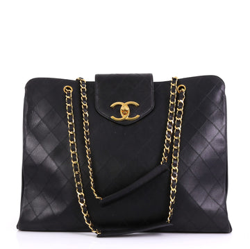 Chanel Vintage Supermodel Weekender Bag Quilted Leather 413266